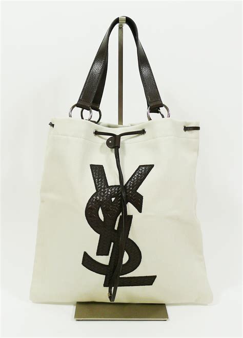 canvas ysl tote bag|saint laurent canvas tote bag.